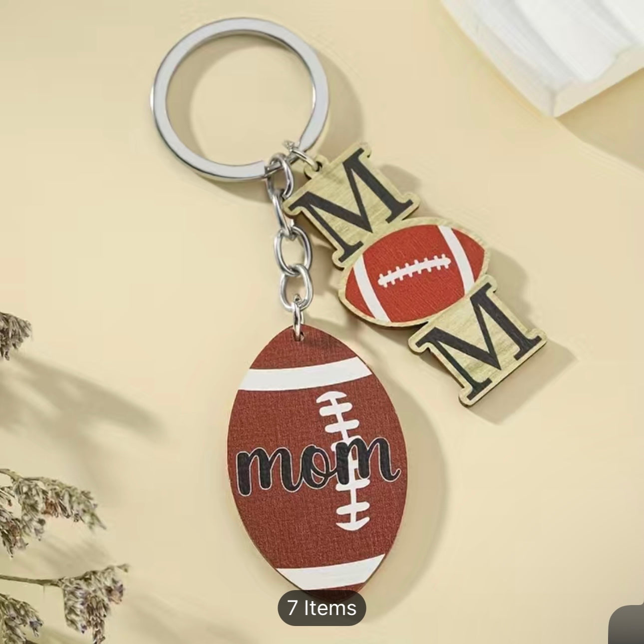 Football Mom Keychain
