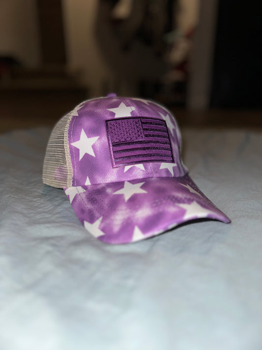 Purple flag hat