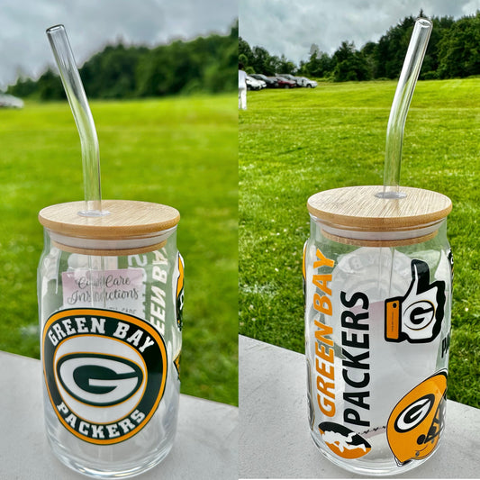 Green Bay Packers Cup with Reusable Straw