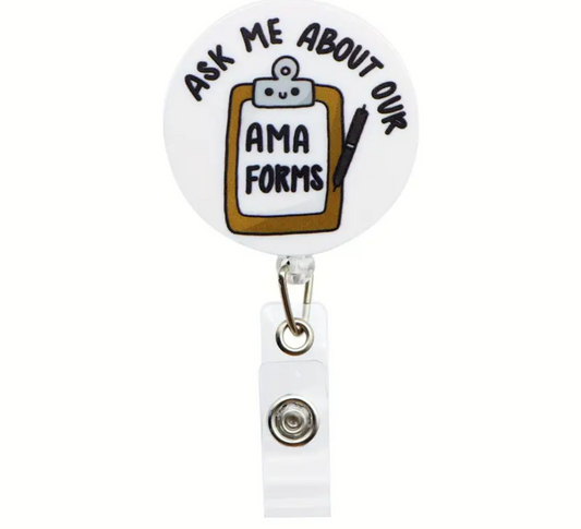 Ask me about our AMA Forms Retractable Badge Reel Holder