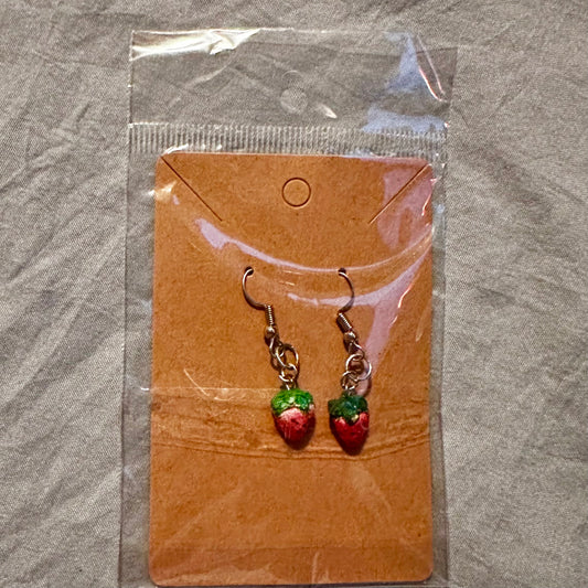 Handmade Strawberry Earrings