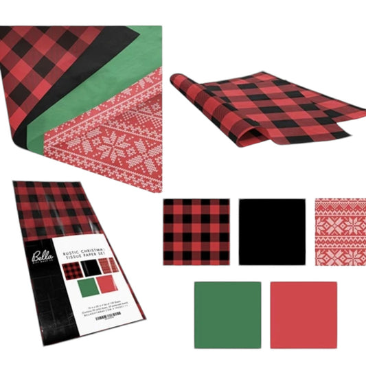 Rustic Christmas Tissue Paper/Wrapping paper Set