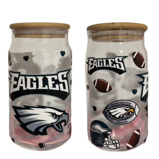 Philadelphia Eagles cup with Reusable Straw