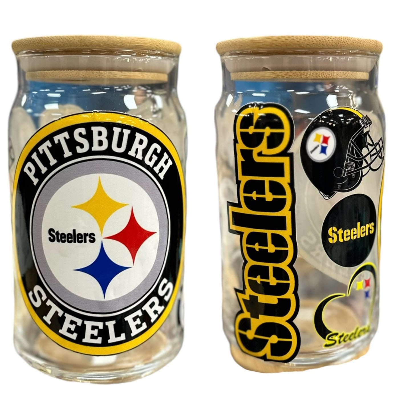 Pittsburgh Steelers Cup with reusable straw