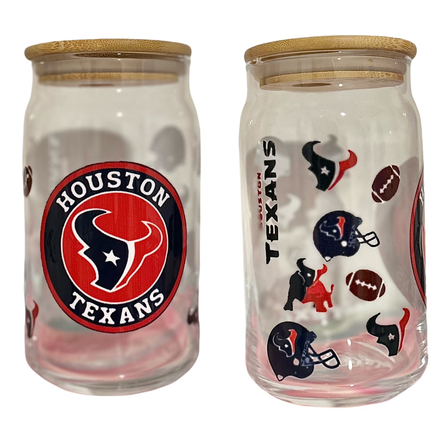 Houston Texans cup with Reusable Straw