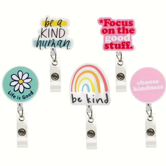 Positive Quotes Retractable Badge Reel Holders