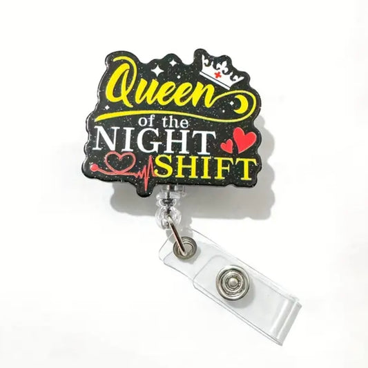 Queen Of The Night Shift, Retractable Badge Reel Holder