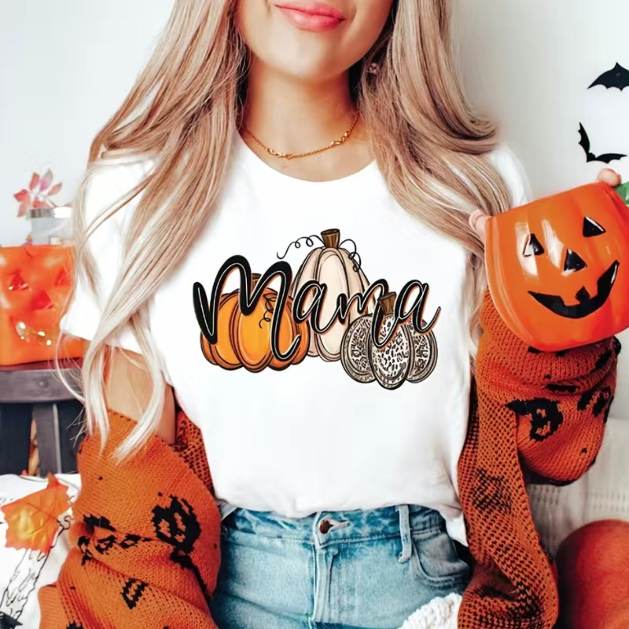 Mama Pumpkin Top