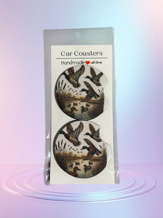 Ducks Car Coasters set of Two