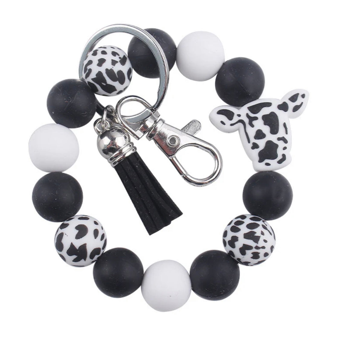 Cow Wristlet Keychain