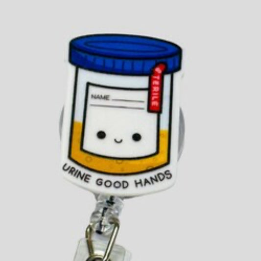 Urine Good Hands Retractable Badge Reel Holder