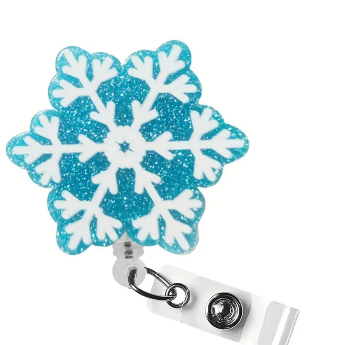 Snowflake Retractable Badge Reel Holder