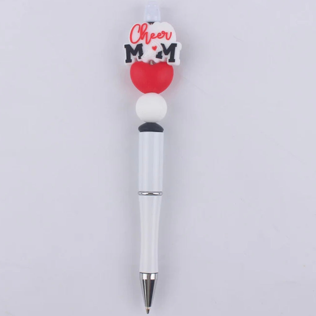 Cheer Mom Silicone Beaded Pen