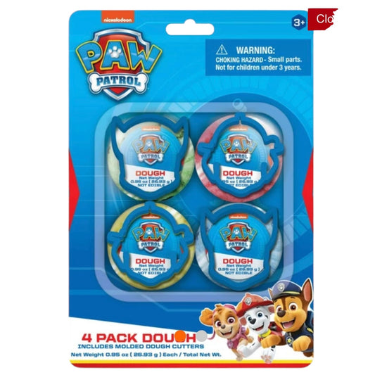 Paw Patrol 4 Pack Dough with 4 Molded Sand Cutters